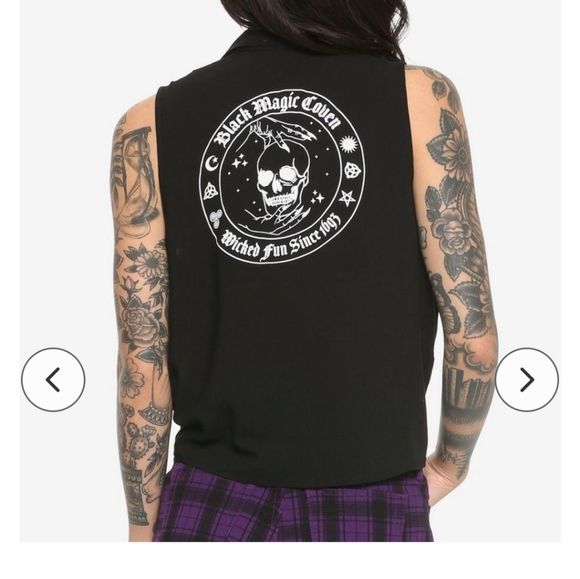 Spooky Tie-Up Button Blouse - Picture 2 of 8